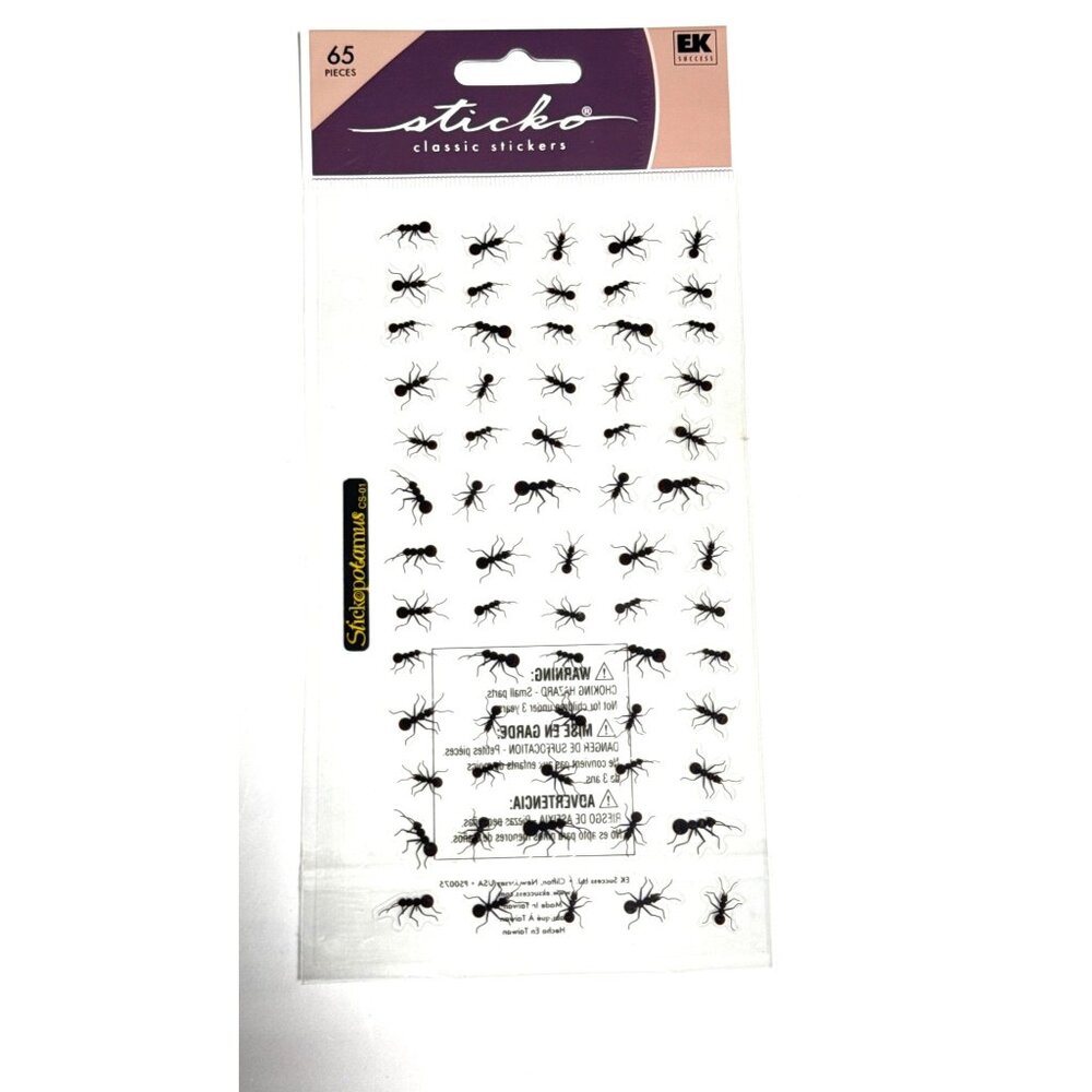Stickopotamus Classic Clear Photo Safe Stickers XL ANTS